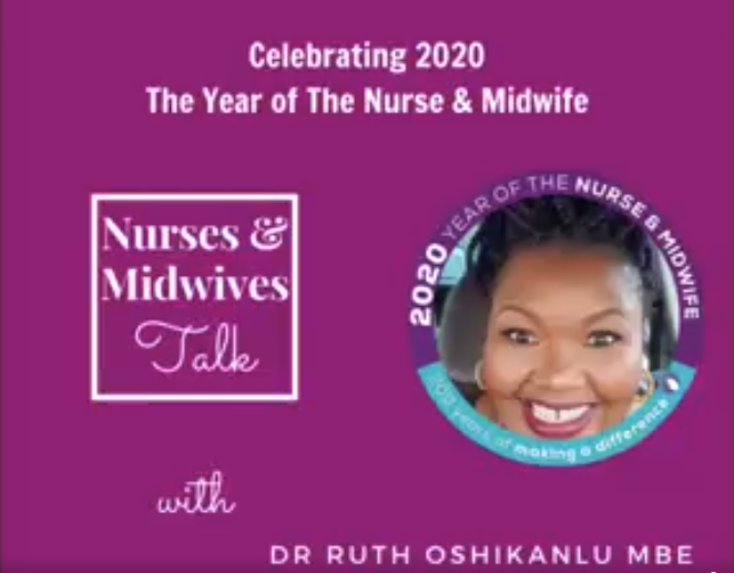 Dr Ruth Oshikanlu MBE talks with Nurse Leader Professor Ivone Cabral